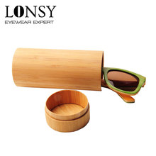 LONSY Fashion 100/% Handmade Round Bamboo Sunglasses Case Bamboo Glasses Case Bamboo Glasses Box Wood Case For Glasses LS003 2024 - buy cheap