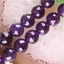 8mm Purple Crystal Faceted Round Loose Beads Wholesale Fashion Jewelry Making Design 15"  2 Piece/lot 2024 - buy cheap