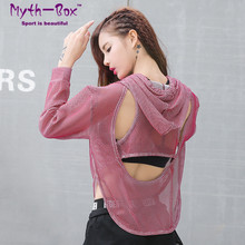 Women Yoga Shirts Loose Crop Running Hoodies Fitness Pullover Backless Hollow Sport T-shirt Training Tee Tops Gym Workout Blouse 2024 - buy cheap