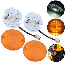 Motorcycle 3" 1157 LED Turn Signal Lights Amber Lenses For Harley Electra Glide Ultra CVO 1986-2014 Models 2024 - buy cheap