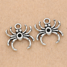 10pcs Antique Silver Tone Spider Charms Pendants for Jewelry Making Diy Jewelry Findings 17x17mm 2024 - buy cheap