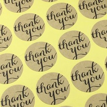 Etiquetas de papel adhesivas de impresión circular "THANK YOU", paquete de pegatinas de sellado para joyería/caja/regalo/coche/sobre, 300 Uds./lote 3cm 2024 - compra barato