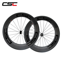 CSC-ruedas de bicicleta tubulares 700C de carbono, 23mm de ancho y 88mm, con buje Poweway R13 2024 - compra barato