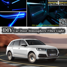 Banda de fibra óptica de luz de ambiente interior para coche, iluminación de Panel de puerta interior, reajuste, para Audi Q7 2024 - compra barato