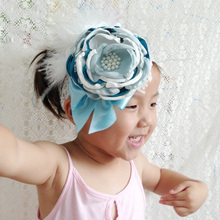 Free Shipping Big Burned Flower Girl Headband Kids Hair Accessories 2024 - buy cheap