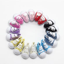 20Pairs/lot 5cm*3cm No.2 Factory Wholesale Canvas Shoes for 1/3 1/4 Dolls Casual Shoes for BJD Doll Accessories Christmas Gift 2024 - buy cheap