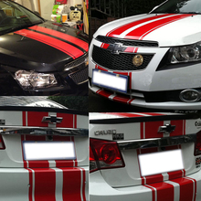 Car Decals Dual Racing stripes 18'' for Cruze Spark Vinyl Hood Rear Sticker ZC699 2024 - buy cheap