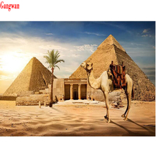 Пирамиды Египет 5D DIY Алмазная картина полный квадратный Круглый Камень алмазная Вышивка крестом мозаичная картина из страз 2024 - купить недорого