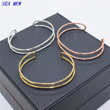 SEA MEW 5 PCS 7 Colors Plated Metal Copper Bangle Base Setting For Women Jewelry Making 2024 - buy cheap