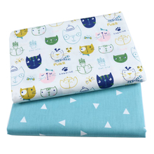 Syunss Cartoon Cute Cat Printed Twill Cotton Fabric DIY Tissue Patchwork Telas Sewing Baby Toy Bedding Quilting Tecido The Cloth 2024 - buy cheap