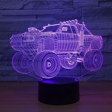Off-road Vehicle 3D Lamp 7 Color Changing Visual Night Light SUV Car 3D light LED Table Lamp Touch Switch Desk Light Party Gift 2024 - buy cheap