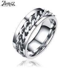 Мужское кольцо из нержавеющей стали zuuuz, кольцо в стиле панк, украшение для мужчин 2024 - купить недорого