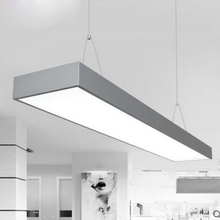 Candelabros de Oficina led simple moderna tira larga de estudio de oficina proyecto candelabros de aluminio lámparas LED lámpara de Oficina Luz led 2024 - compra barato