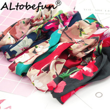 ALTOBEFUN Girl Flower Letter Silk Elastic Cross Headdress Women Fashion Hair Band Lady Hair Accessories TC042 2024 - buy cheap