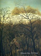 Modern Landscape Rendez Vous in the Forest Henri Rousseau painting for sale High quality Hand painted 2024 - buy cheap