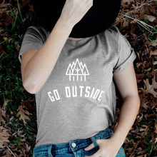 Go Outside T-shirt Men Women Graphic Camping Outdoorsy Tee Shirt Top Casual Short Sleeve Hipster Travel Outdoor Nature Tshirt 2024 - buy cheap