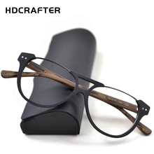 Hdcrafter armações de óculos de prescrição, para homens, miopia, armação de madeira, ótico, mulheres 2024 - compre barato