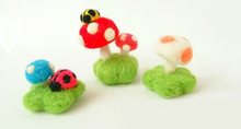 Small mushroom cartoon animal set wool needlepoint kit  wool felt needle felting decoration craft needlecraft DIY handmade 2024 - buy cheap