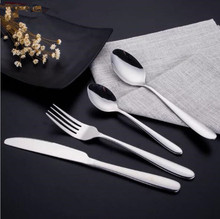 Conjunto de talheres de aço inoxidável 4 tamanhos, jogo de garfo e faca prateado, facas de jantar, garfo, pm 013 2024 - compre barato