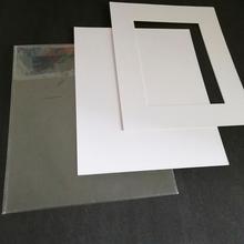 6  Frame Mats and 6 Backing White Picture Mattes with Core Bevel Cut Decoration for Photo Set Single 2024 - buy cheap