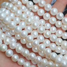 10mm White Natural FreshWater Pearl Round Loose Beads 15",Min.Order $10, provide mixed wholesale for all items ! 2024 - buy cheap