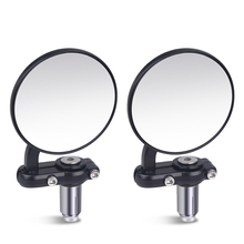 2pcs/1pair Black 22mm Motorcycle Rearview Mirror 7/8" Round Handlebar Moto End Rearview Side Mirrors Motorcycle Accessories 2024 - buy cheap