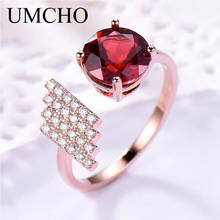Женское кольцо-Гранат UMCHO, модное романтическое кольцо с крыльями из серебра 925 пробы, карат 2024 - купить недорого