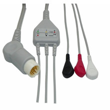 Cable de Monitor ECG de 12 pines Compatible con Philips/HP MP20/30/VM6, una pieza de 3 cables, cables de plomo ECG, extremo de presión AHA. TPU 2024 - compra barato