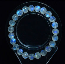 free shipping Natural Blue Light Moonstone Crystal Clear Round Beads Bracelet 8mm AAAA 2024 - buy cheap