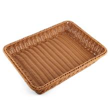 Bread Basket,Rectangle Imitation Rattan Bread Basket,Food Serving Baskets,Restaurant Serving/Diplay Baskets For Fruit Food Veg 2024 - buy cheap