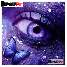 %100 Full Square,Resin Drill 5D DIY Diamond Painting "Purple eye butterfly" 3D Embroidery Mosaic Cross Stitch Home Decor 2024 - buy cheap