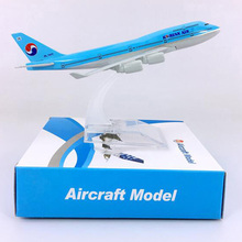 16CM 1:400 Boeing B747-400 Model Air Korean Airplane with Base Alloy Aircraft Plane Collectible Display Toy Model Collection 2024 - buy cheap