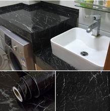 Black Marble Self Adhesive Wallpaper Furniture Tiles Kitchen Backsplash Vinyl Decorative Wall Sticker Home Decor Wall Paper 2024 - buy cheap