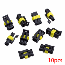 10 Kit 2 Pin Way Waterproof Electrical Wire Connector Plug Set Automobile Connection 2024 - buy cheap