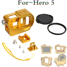 Gopro Hero 7 Accessories CNC Aluminum Metal Protective Housing Case with Adapter Mount For Gopro Hero 5 6 7 hero5 hero7 camera 2024 - buy cheap