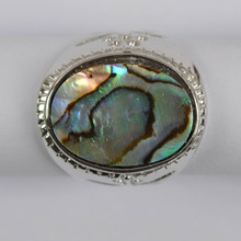 New Zealand Abalone Shell Oval Finger Ring Jewelry X063 2024 - buy cheap