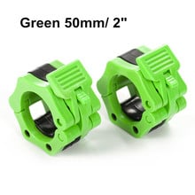 1 Pair 2" Spinlock Collars Barbell Collar Lock Dumbell Clips Clamp Weight lifting Bar Gym Fitness Body Building Green 2024 - buy cheap