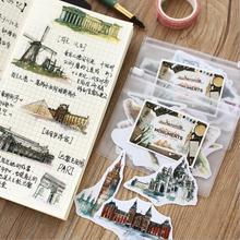 42 pcs/lot  Famous world Architecture paper sticker DIY decoration for diary planner scrapbooking kawaii stationery 2024 - buy cheap