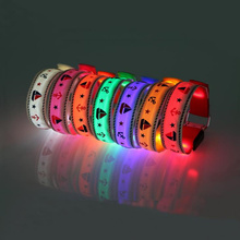 LED Wrist Band Glow Light Arm Band Bracelets straps Armband Reflective Flashing Strap decoration glowing bracelet F20172681 2024 - buy cheap