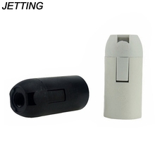 Jetting 1 peça branco preto cor parafuso pequeno e14 soquete de plástico lâmpada suporte de luz da lâmpada