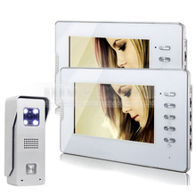 Цветной видеодомофон DIYSECUR с 7-дюймовым TFT ЖК-монитором, дверной звонок, домашняя система внутренней связи 1V2, белый 2024 - купить недорого