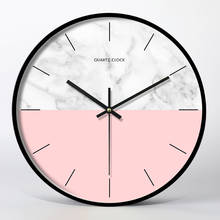 Nordic Electronic Color Pink Wall Clock Modern Creative Mute Wall Clock Living Room Round Duvar Saati Wall-Mounted Clock 50w195 2024 - buy cheap