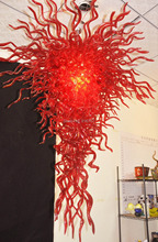 Чжуншань освещение большая художественная декоративная красная стеклянная люстра 2024 - купить недорого