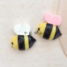 20pcs/lot hot sell Resin flat back bee 16mm Cabochon Flat Back Girls Hair Bow Center Making Boys Crafts DIY 2024 - buy cheap