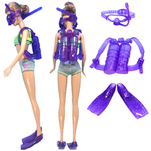 NK One Set Doll Diving equipment Accessories Plastic oxygen tank Swimming Glasses Feets For Barbie Doll Accessories Girl Gift 2024 - buy cheap