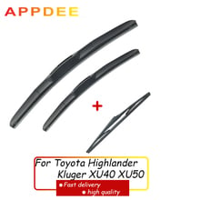 APPDEE Wiper Front & Rear Wiper Blades Set For Toyota Highlander Kluger XU40 XU50 2008 - 2019 Windshield Windscreen 26"+20"+12" 2024 - buy cheap