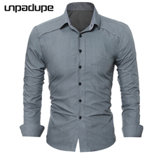 Unpadupe nueva marca 2018 hombres Camisa personalidad paquete borde Camisa ajustada ajuste Camisa Masculina Casual Hombre Camisas hawaianas hombres 2024 - compra barato