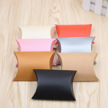 Caja colorida para regalo de cumpleaños, bolsa de papel Kraft, regalos de boda, regalo de Navidad, suministros para fiesta de boda, 100 unids/set por Set 2024 - compra barato