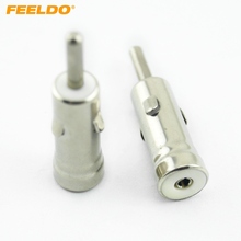 FEELDO-Radio AM/FM para coche, conector macho ISO a Din, antena aérea, adaptador de enchufe # FD-1496, 10 Uds. 2024 - compra barato