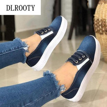 Women Flats Shoes Denim Loafers Casual Summer Breathable Fashion Outdoor Elastic Band Round Toe Platform Plus Size 35-43 2024 - buy cheap